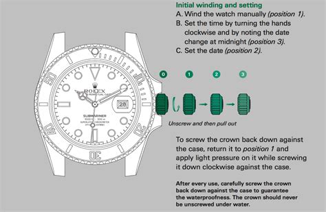 rolex watch time setting